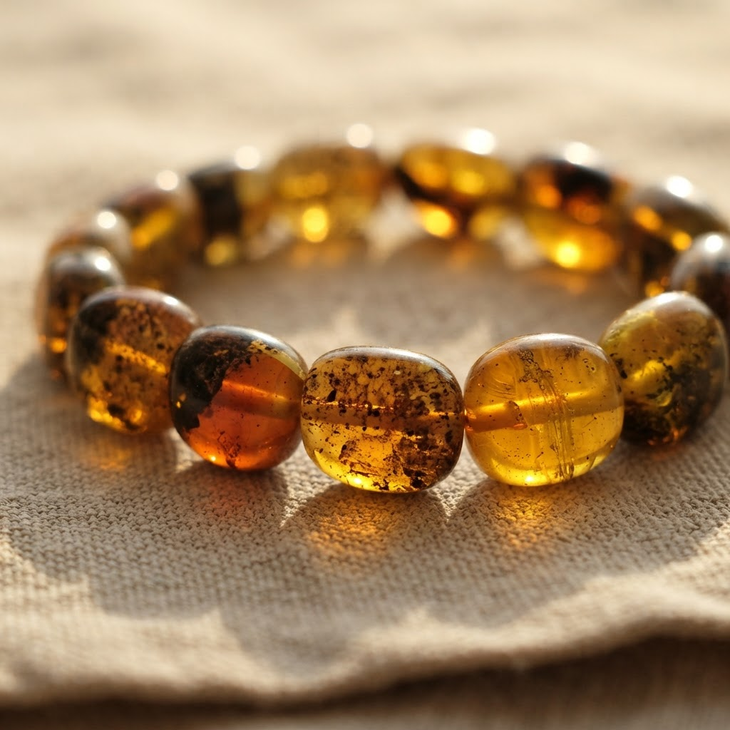 Margaret's Amber™ Briar Midnight Raw Amber Bracelet