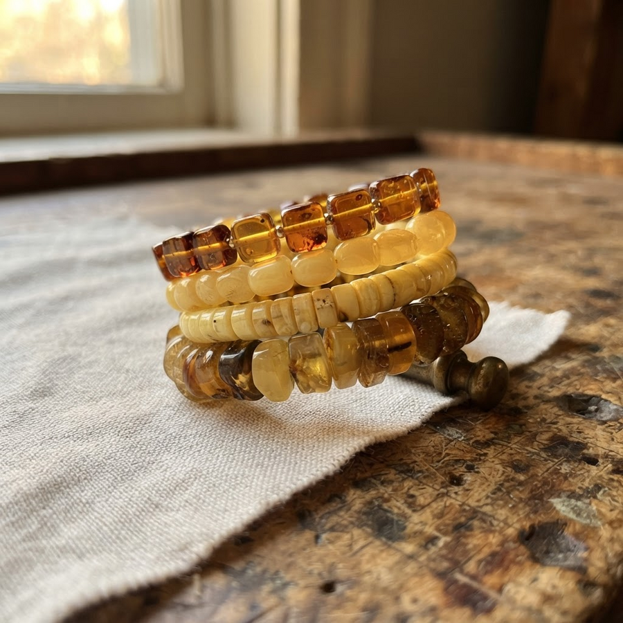 Margaret's Amber™ Meadow Midnight Raw Amber Bracelet