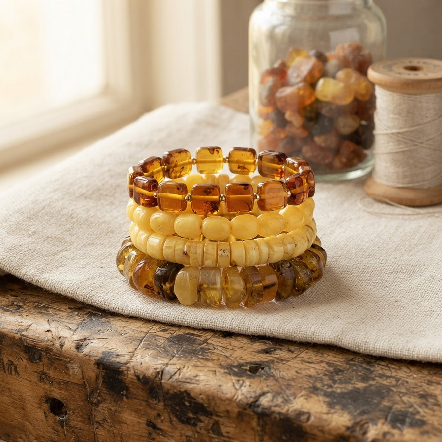 Margaret's Amber™ Meadow Midnight Raw Amber Bracelet