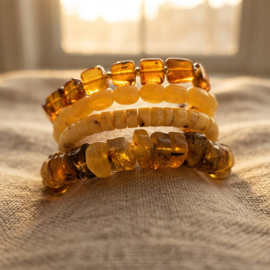 Margaret's Amber™ Meadow Midnight Raw Amber Bracelet
