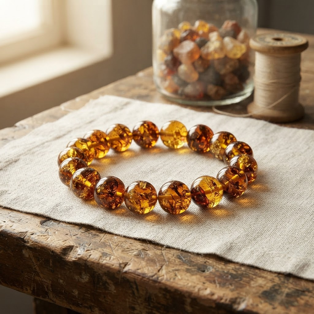 Margaret's Amber™ Winnie Piebald Amber Bracelet
