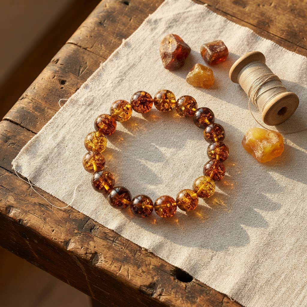 Margaret's Amber™ Winnie Piebald Amber Bracelet
