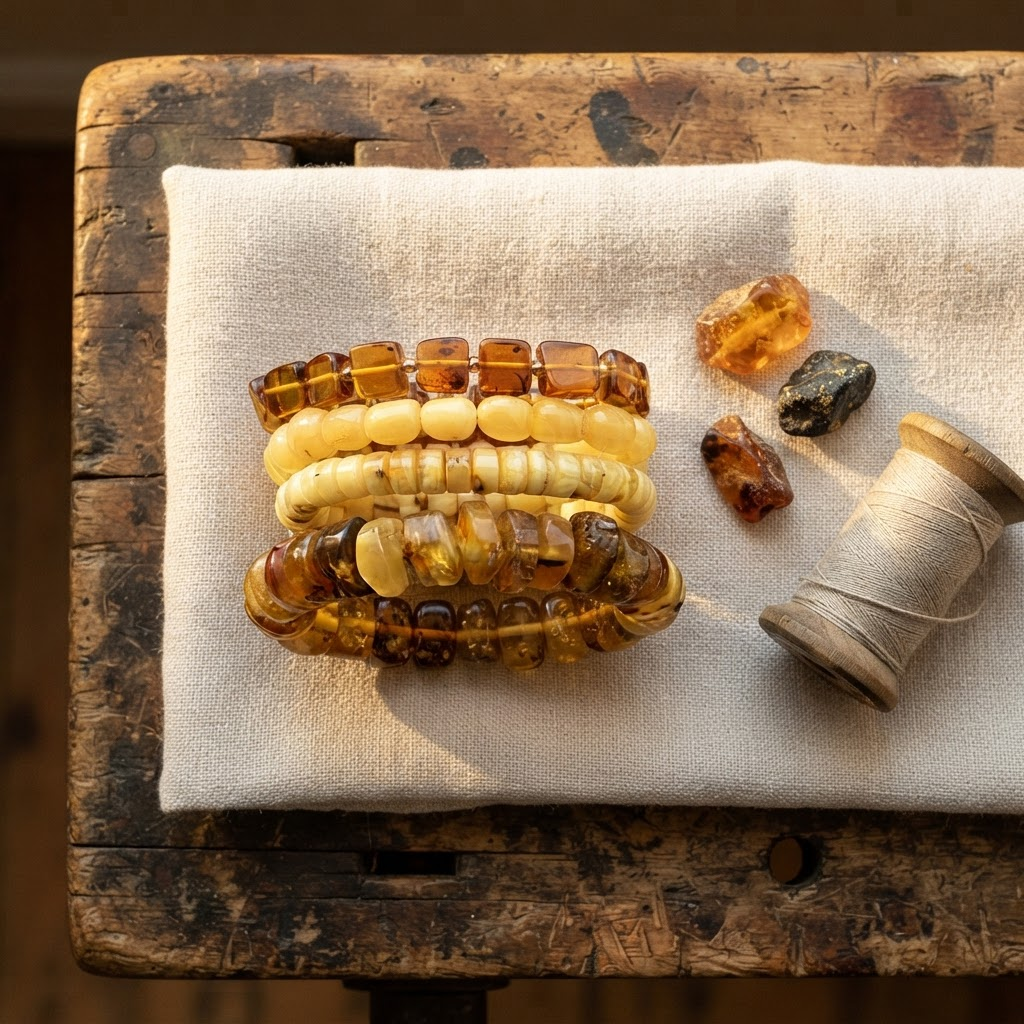 Margaret's Amber™ Meadow Midnight Raw Amber Bracelet