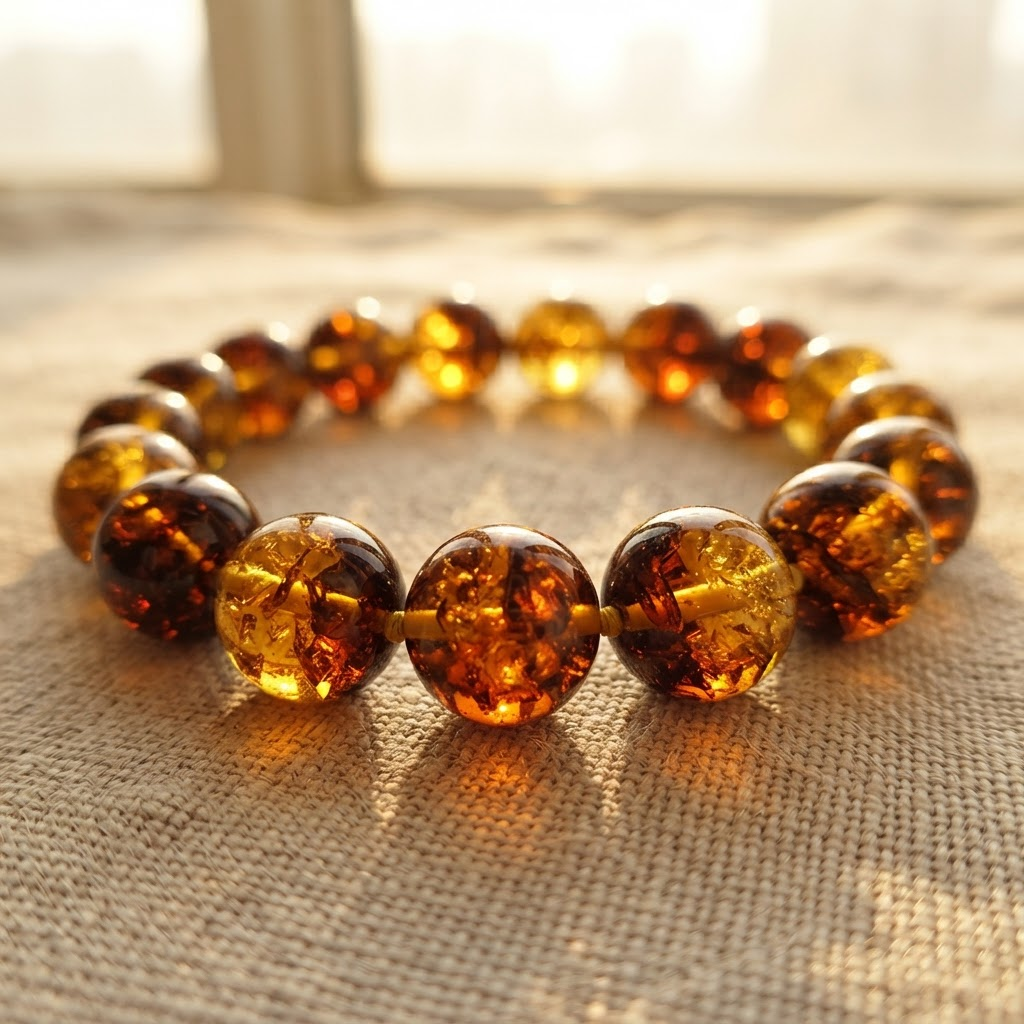 Margaret's Amber™ Winnie Piebald Amber Bracelet