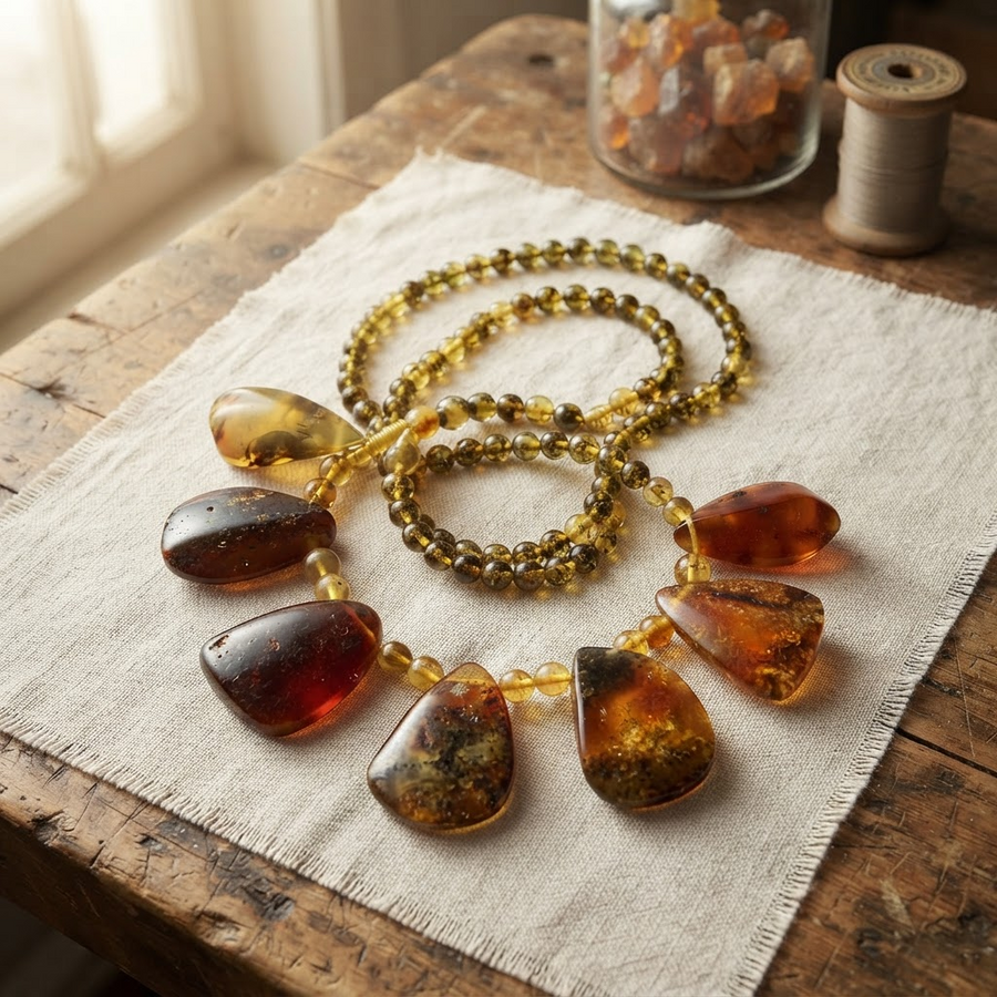 Margaret's Amber™ Heather Amber Necklace