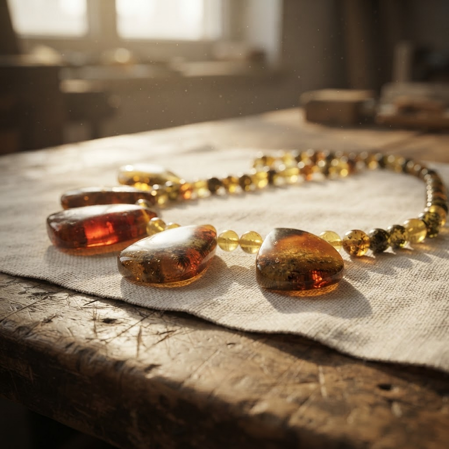 Margaret's Amber™ Heather Amber Necklace