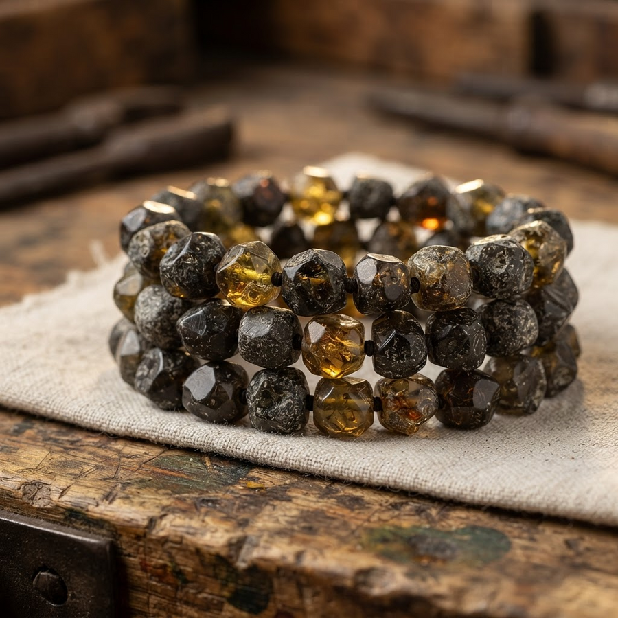 Margaret's Amber™ Vesper Midnight Faceted Amber Bracelet