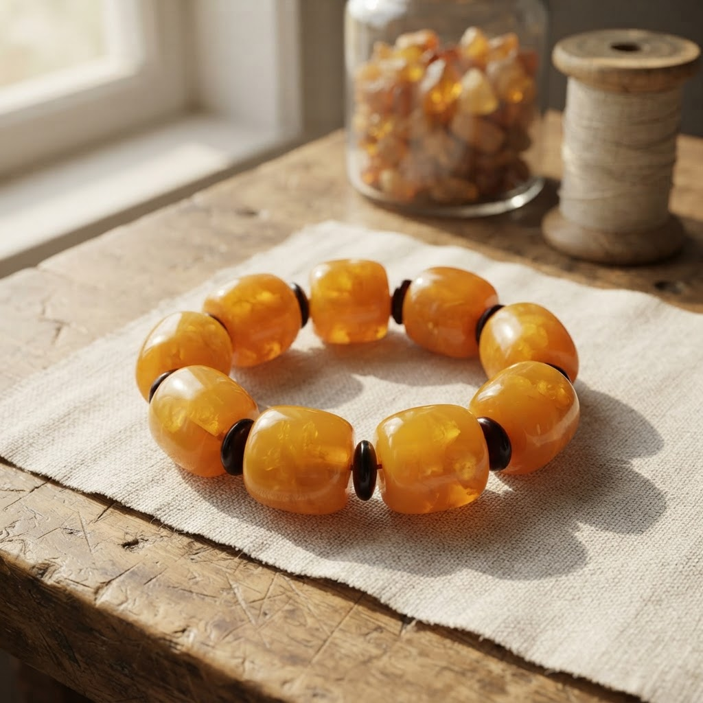 Margaret's Amber™ Lamp Honey Barrel Amber Bracelet