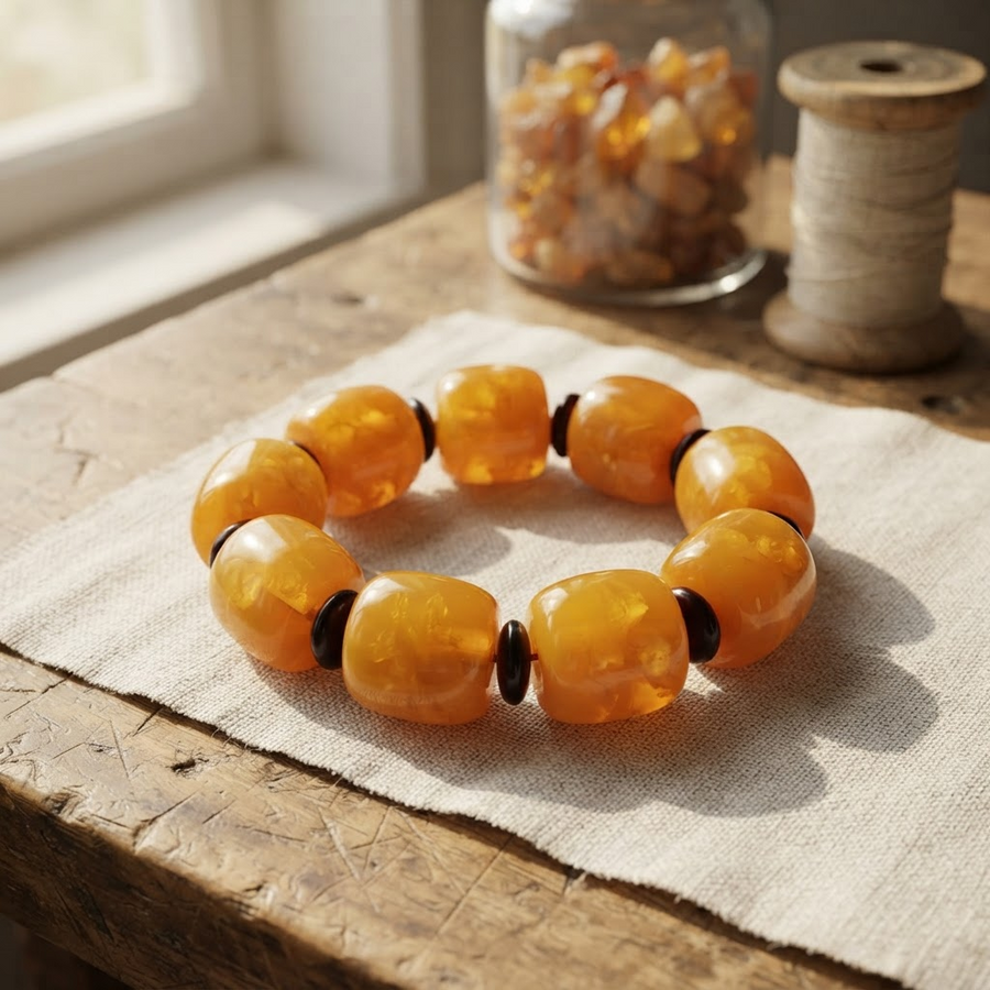 Margaret's Amber™ Lamp Honey Barrel Amber Bracelet