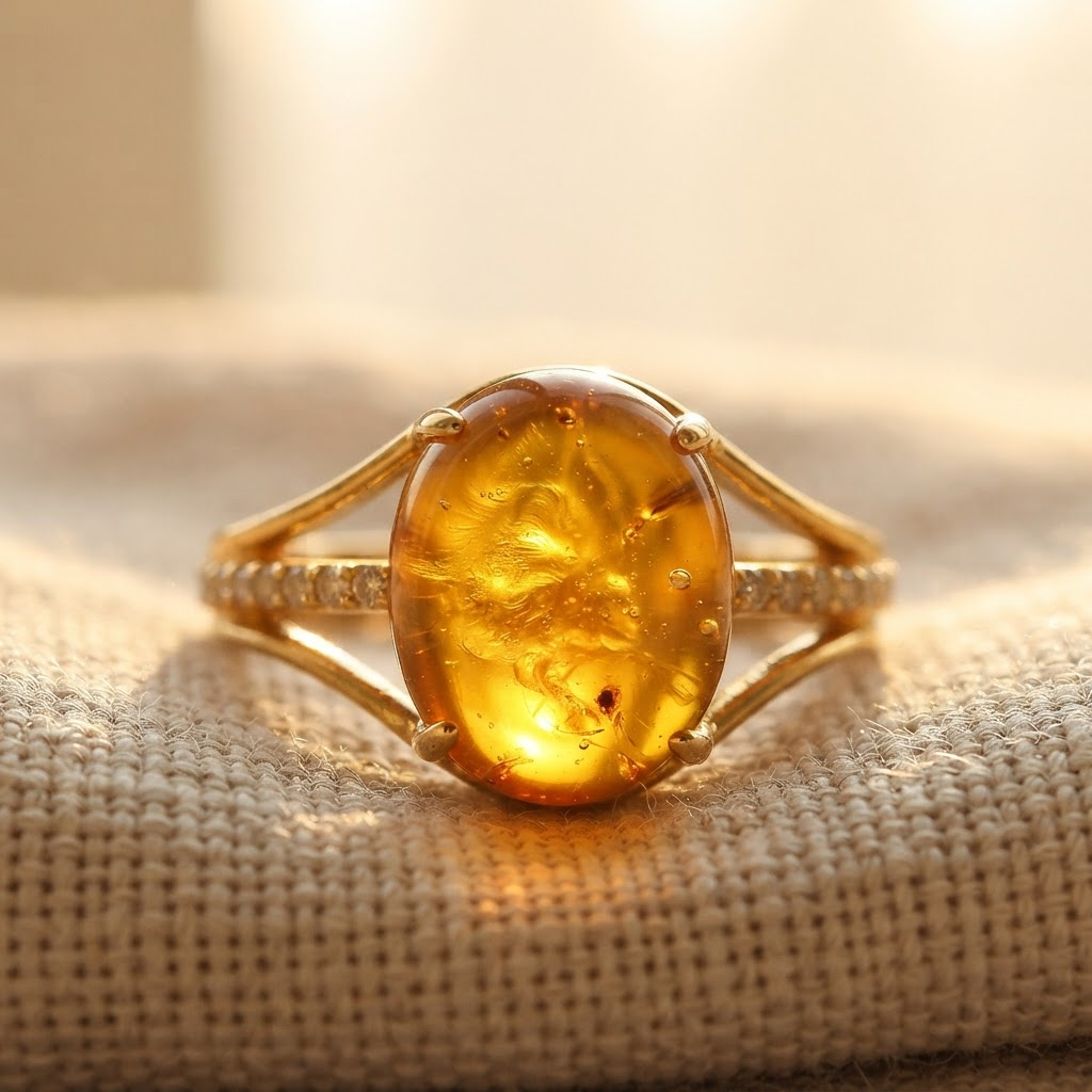 Margaret's Amber™ Clove Amber Ring