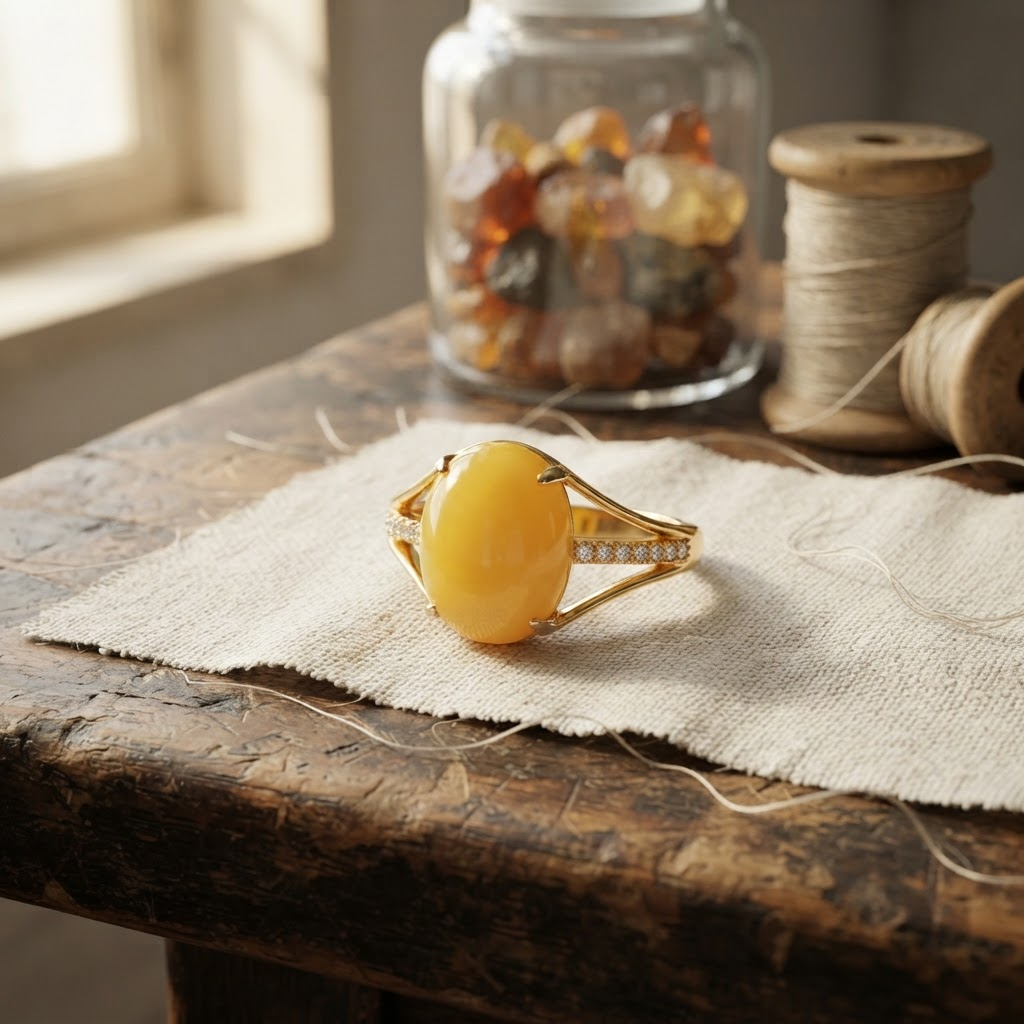 Margaret's Amber™ Clove Amber Ring
