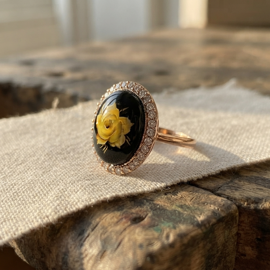 Margaret's Amber™ Creek Cherry Amber Ring