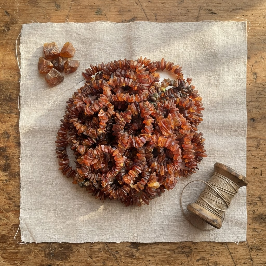 Margaret's Amber™ Cinnamon Raw Amber Anklet