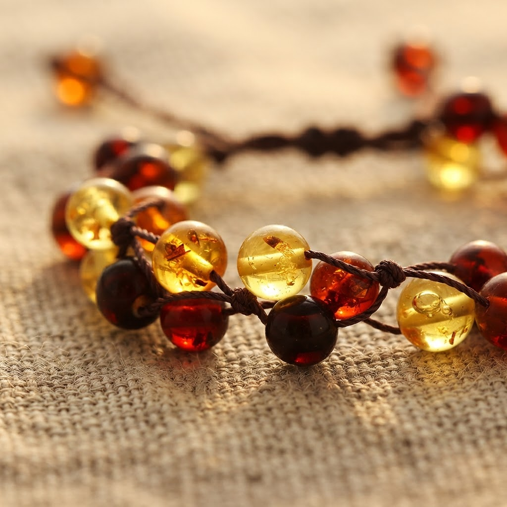 Margaret's Amber™ Fern Amber Anklet