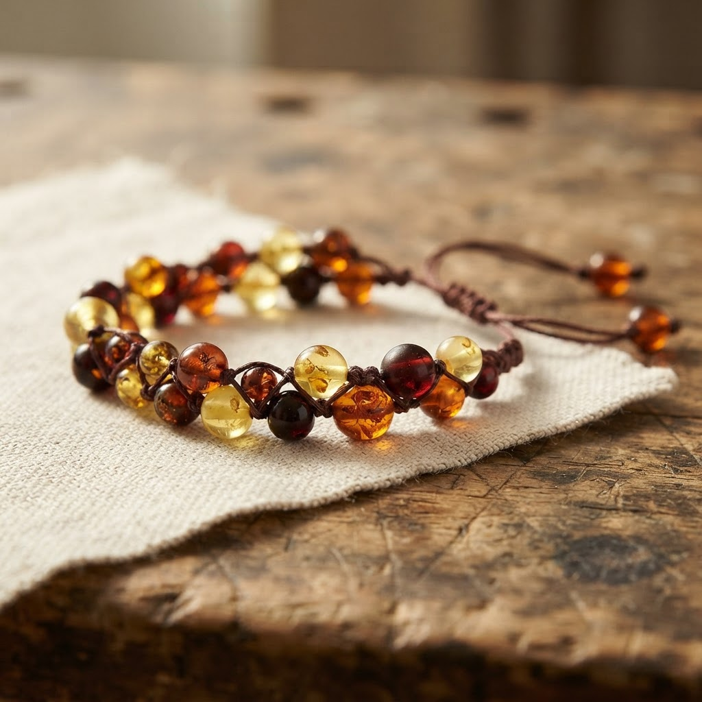 Margaret's Amber™ Fern Amber Anklet