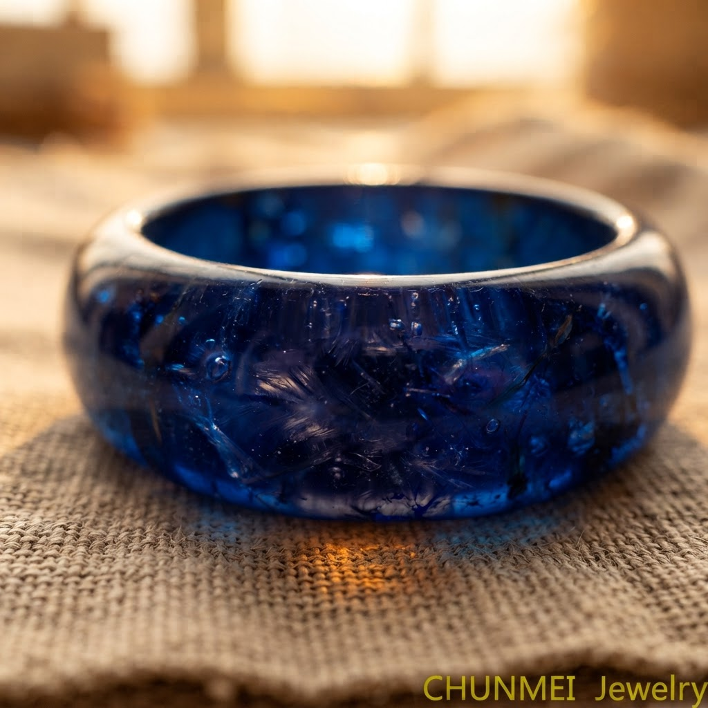 Margaret's Amber™ Birch Blue Amber Anklet