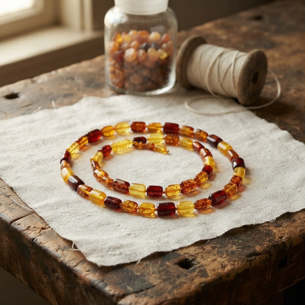 Margaret's Amber™ Honey Rainbow Choker Amber Necklace