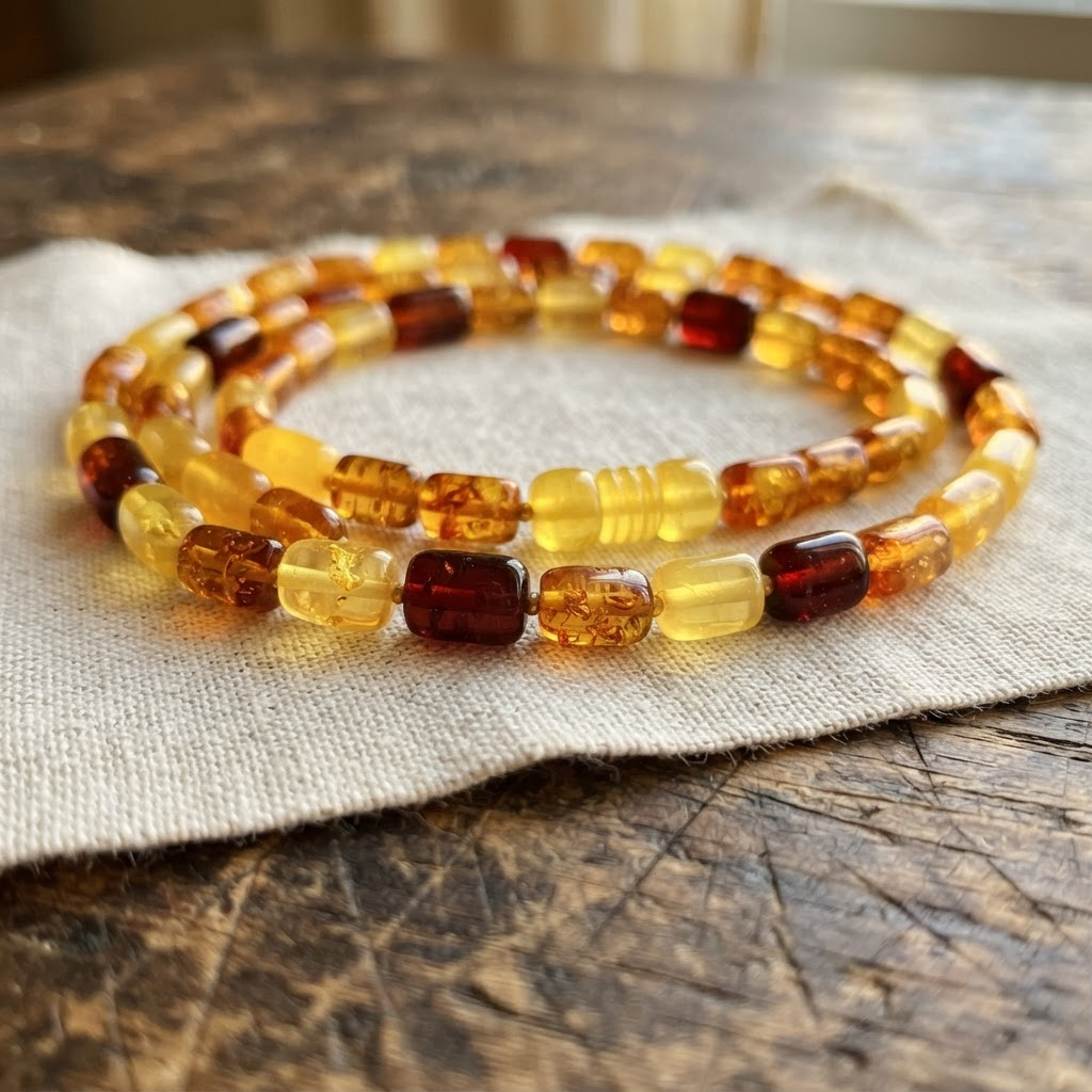 Margaret's Amber™ Honey Rainbow Choker Amber Necklace