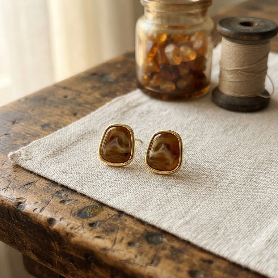 Margaret's Amber™ Ash Amber Earrings