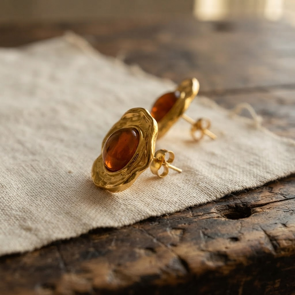 Margaret's Amber™ Sandbar Rainbow Amber Earrings