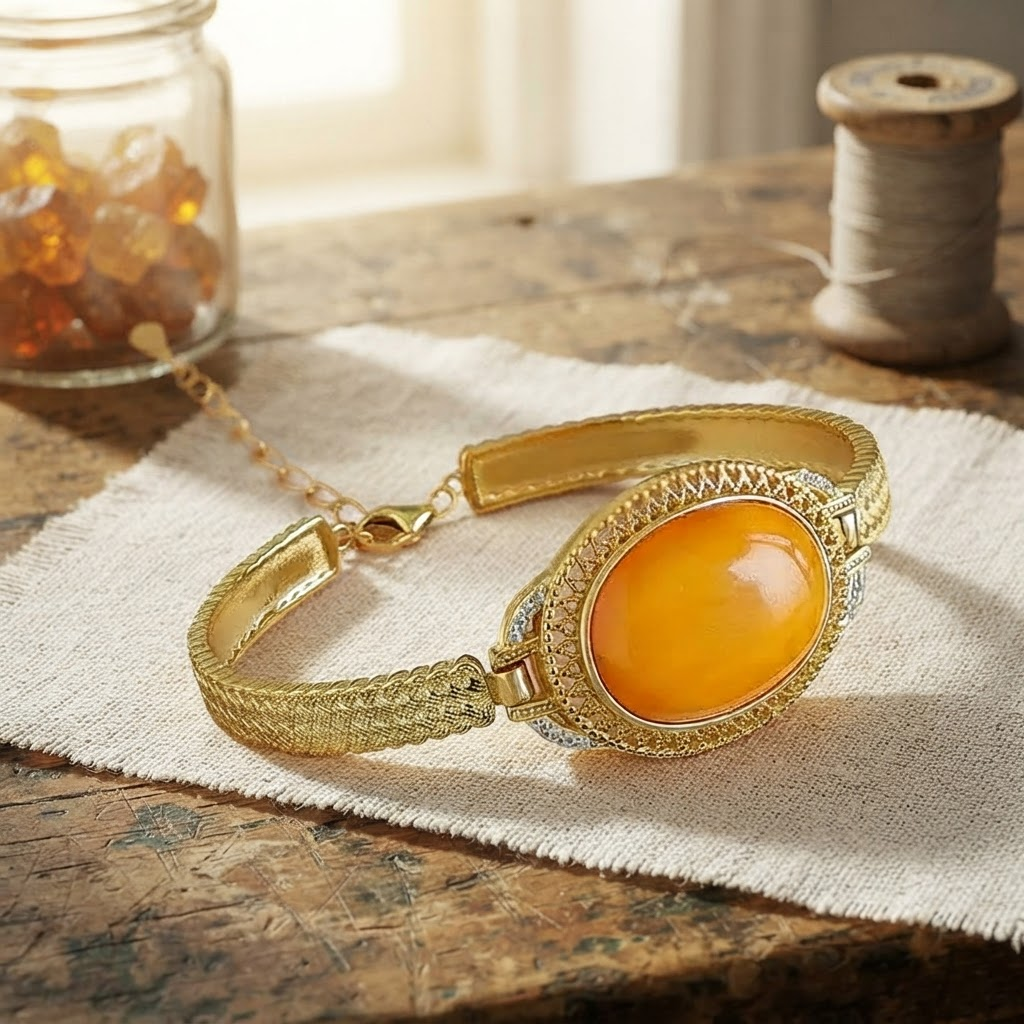Margaret's Amber™ Pebble Honey Amber Bracelet