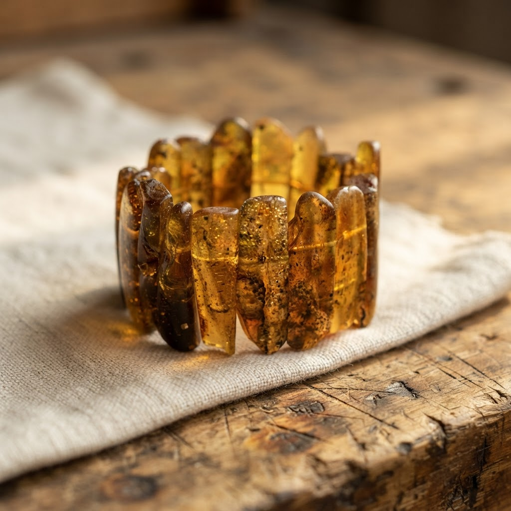 Margaret's Amber™ Solace Wide Amber Bracelet