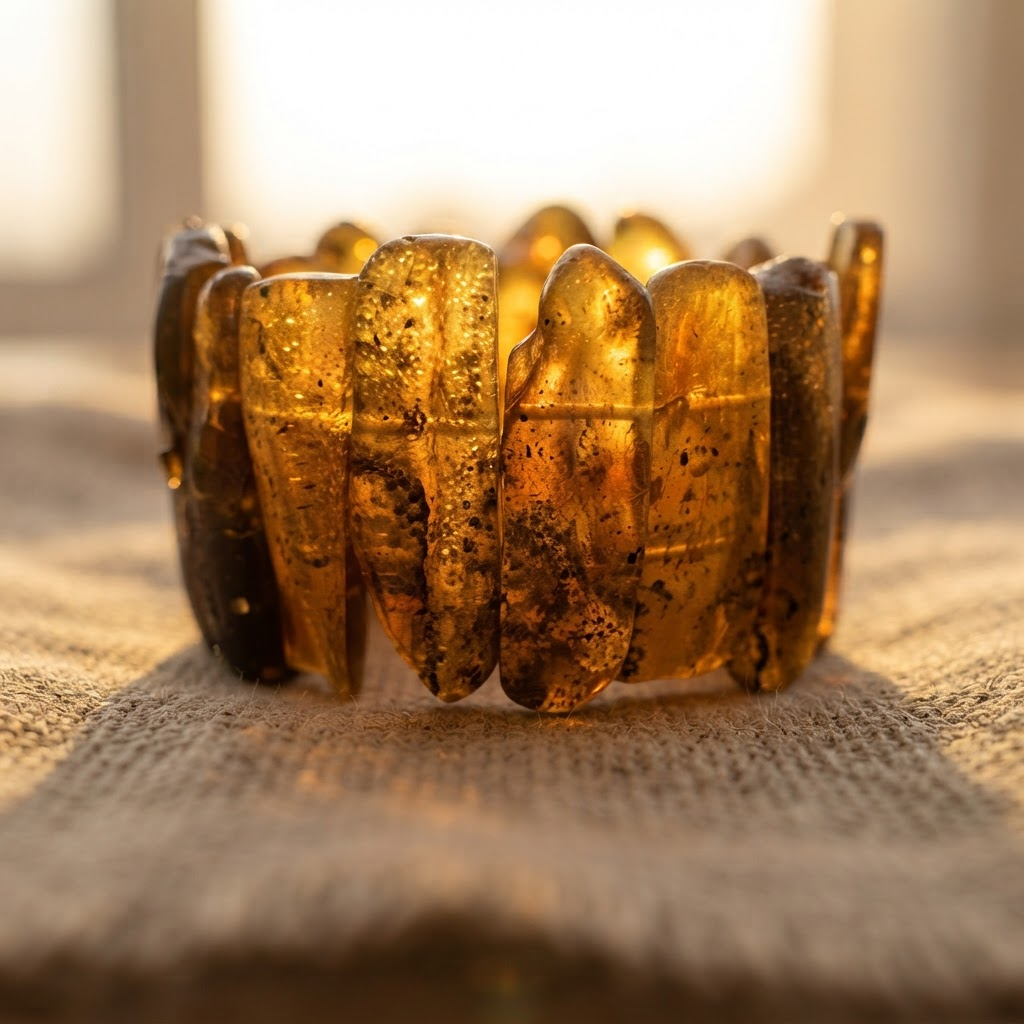 Margaret's Amber™ Solace Wide Amber Bracelet