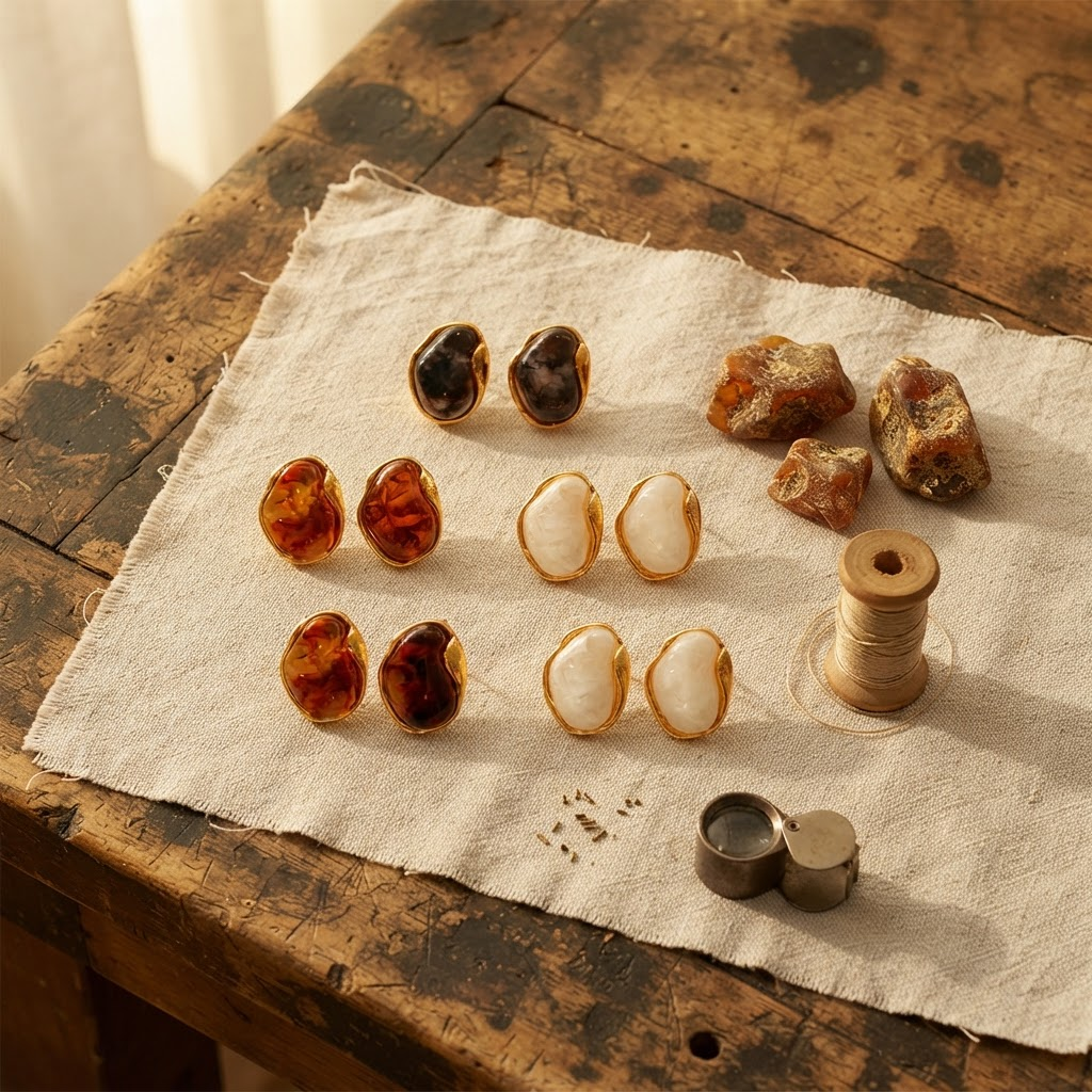 Margaret's Amber™ Rest Raw Amber Earrings