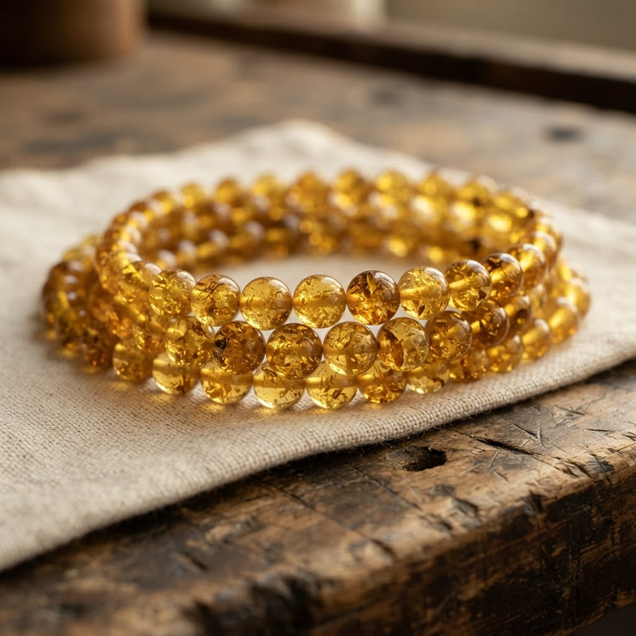 Margaret's Amber™ Dovetail Piebald Amber Bracelet