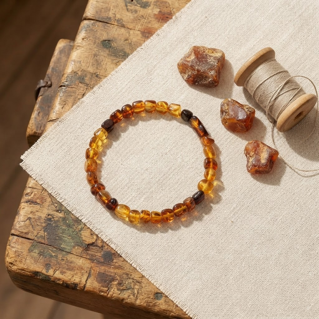 Margaret's Amber™ Agnes Honey Raw Amber Bracelet