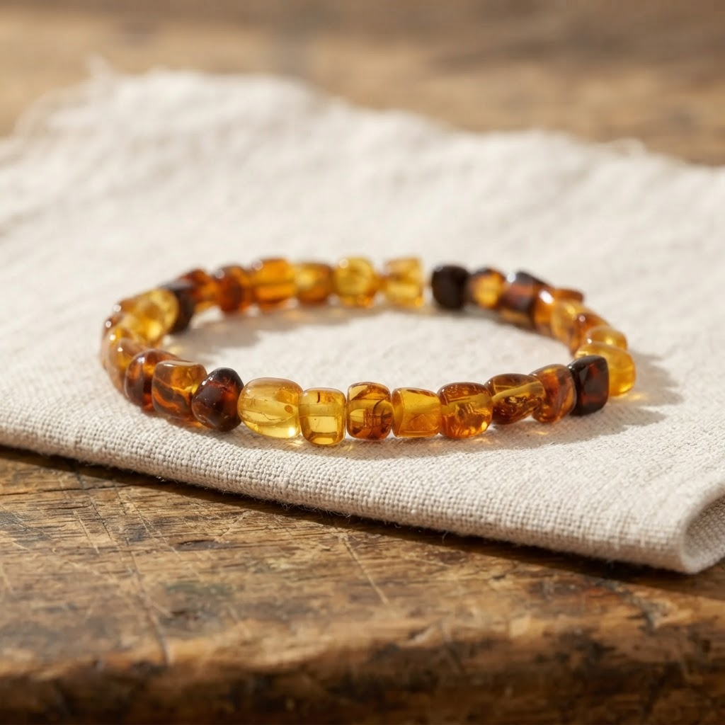 Margaret's Amber™ Agnes Honey Raw Amber Bracelet