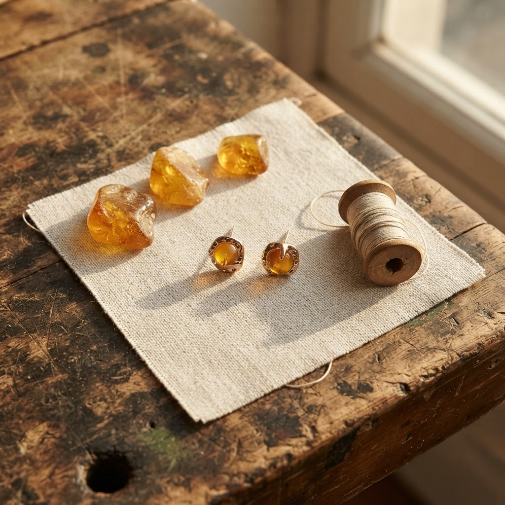 Margaret's Amber™ Shore Raw Amber Earrings