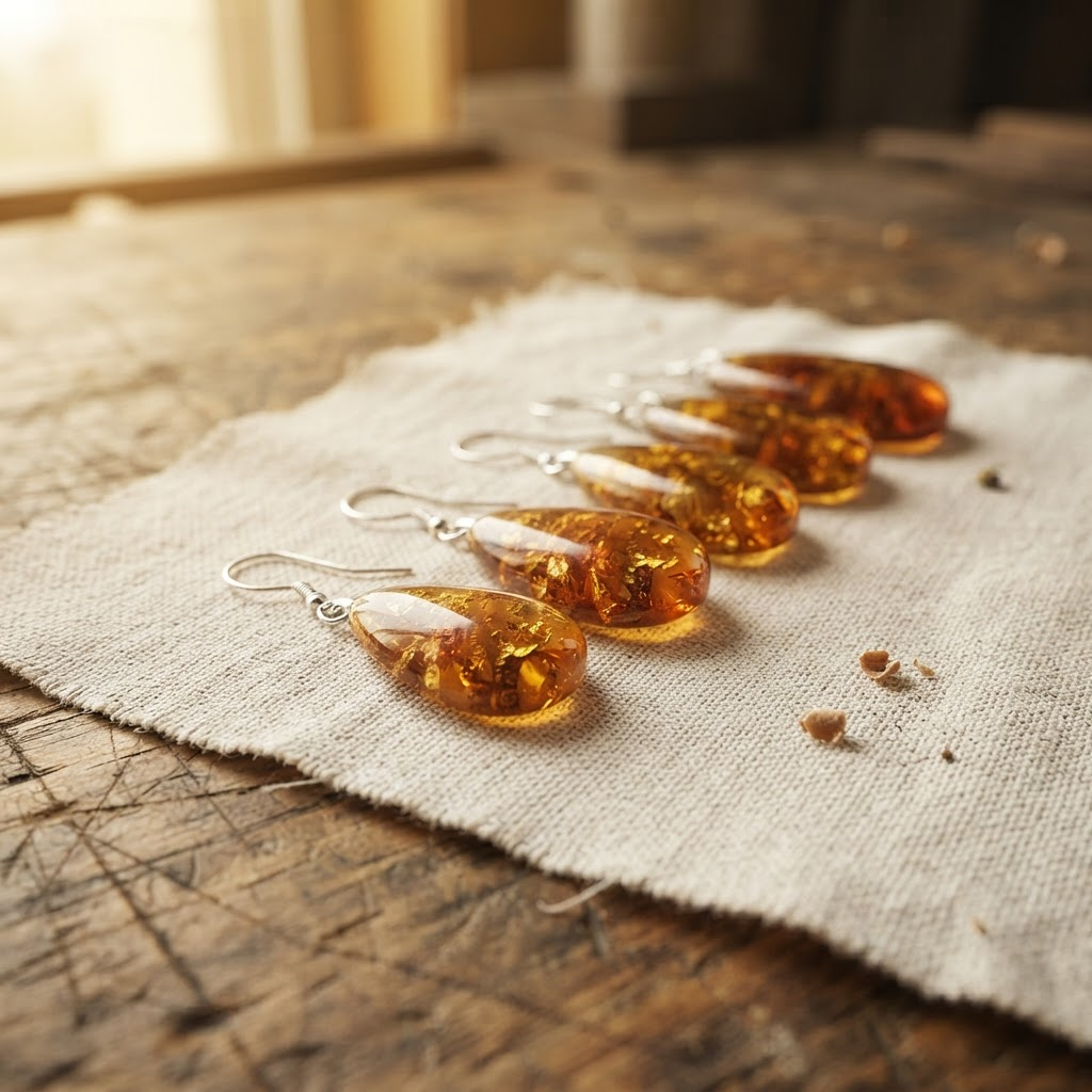 Margaret's Amber™ Mabel Silver Amber Earrings