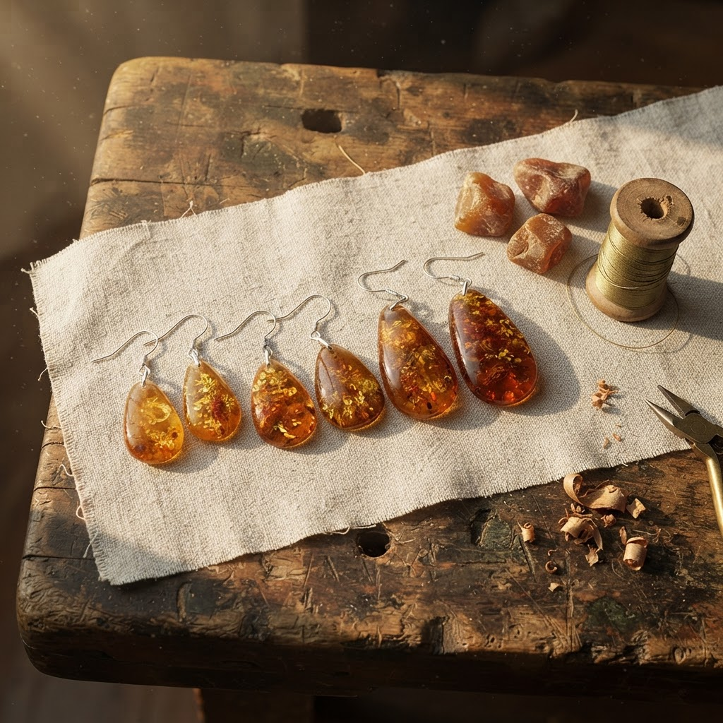 Margaret's Amber™ Mabel Silver Amber Earrings