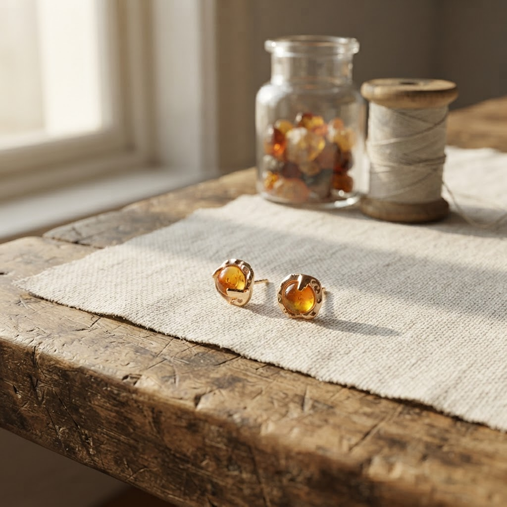 Margaret's Amber™ Shore Raw Amber Earrings