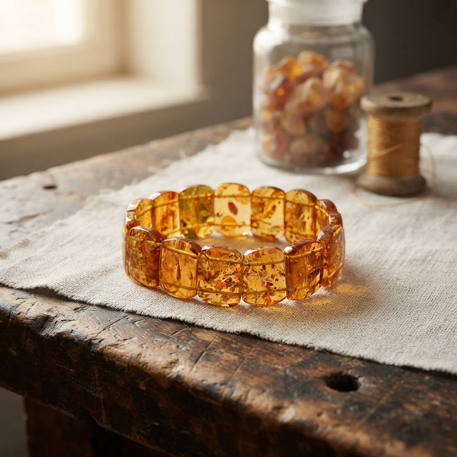 Margaret's Amber™ Rowan Wildflower Amber Bracelet
