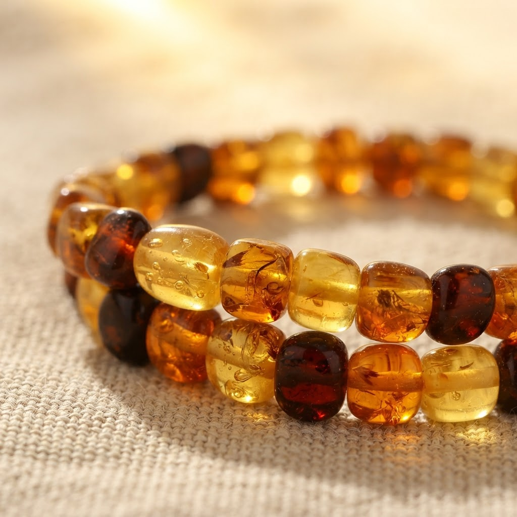 Margaret's Amber™ Agnes Honey Raw Amber Bracelet