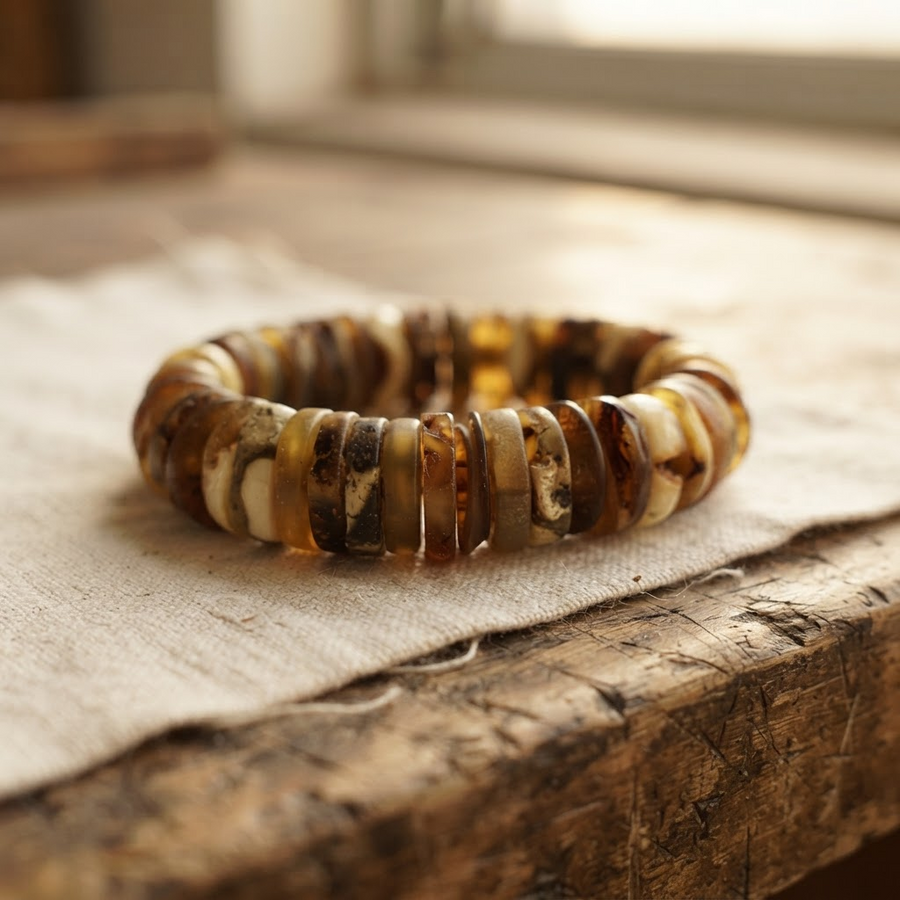 Margaret's Amber™ Sorrel Midnight Raw Amber Bracelet