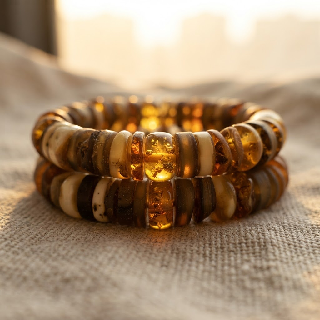 Margaret's Amber™ Sorrel Midnight Raw Amber Bracelet