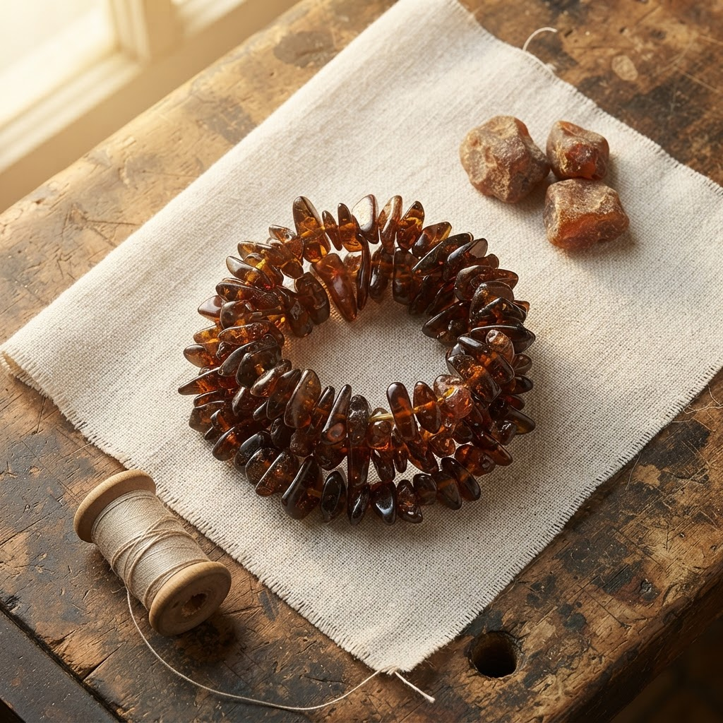 Margaret's Amber™ Cedar Raw Amber Bracelet
