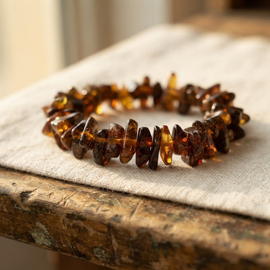 Margaret's Amber™ Cedar Raw Amber Bracelet