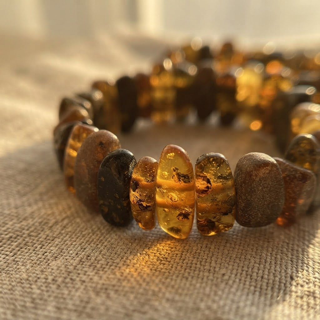 Margaret's Amber™ Honeycomb Wide Amber Bracelet