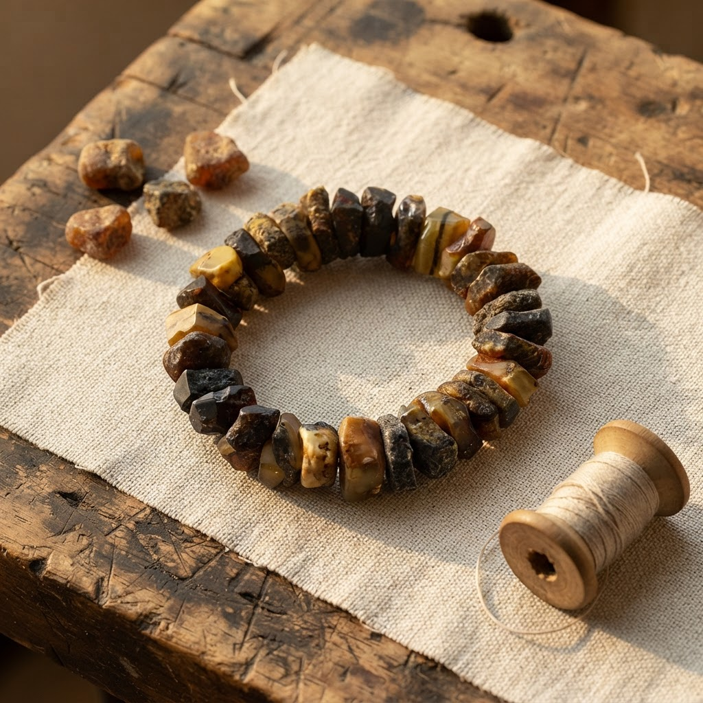 Margaret's Amber™ Umber Midnight Raw Amber Bracelet