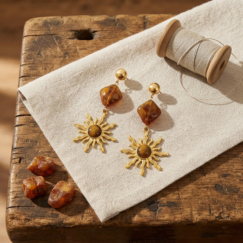 Margaret's Amber™ Ruth Sun Amber Earrings