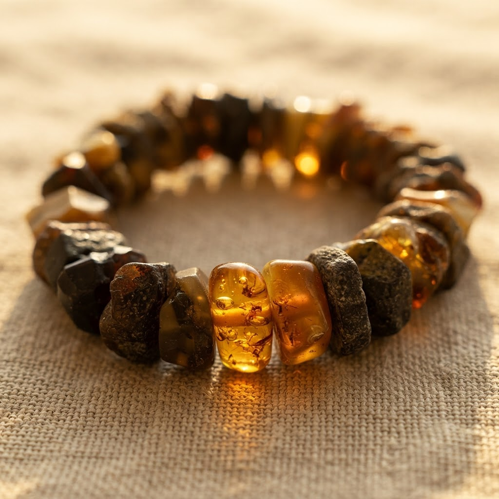Margaret's Amber™ Umber Midnight Raw Amber Bracelet