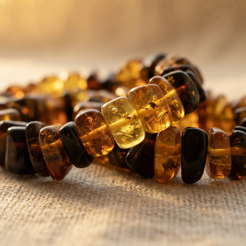 Margaret's Amber™ Saffron Wildflower Raw Amber Bracelet
