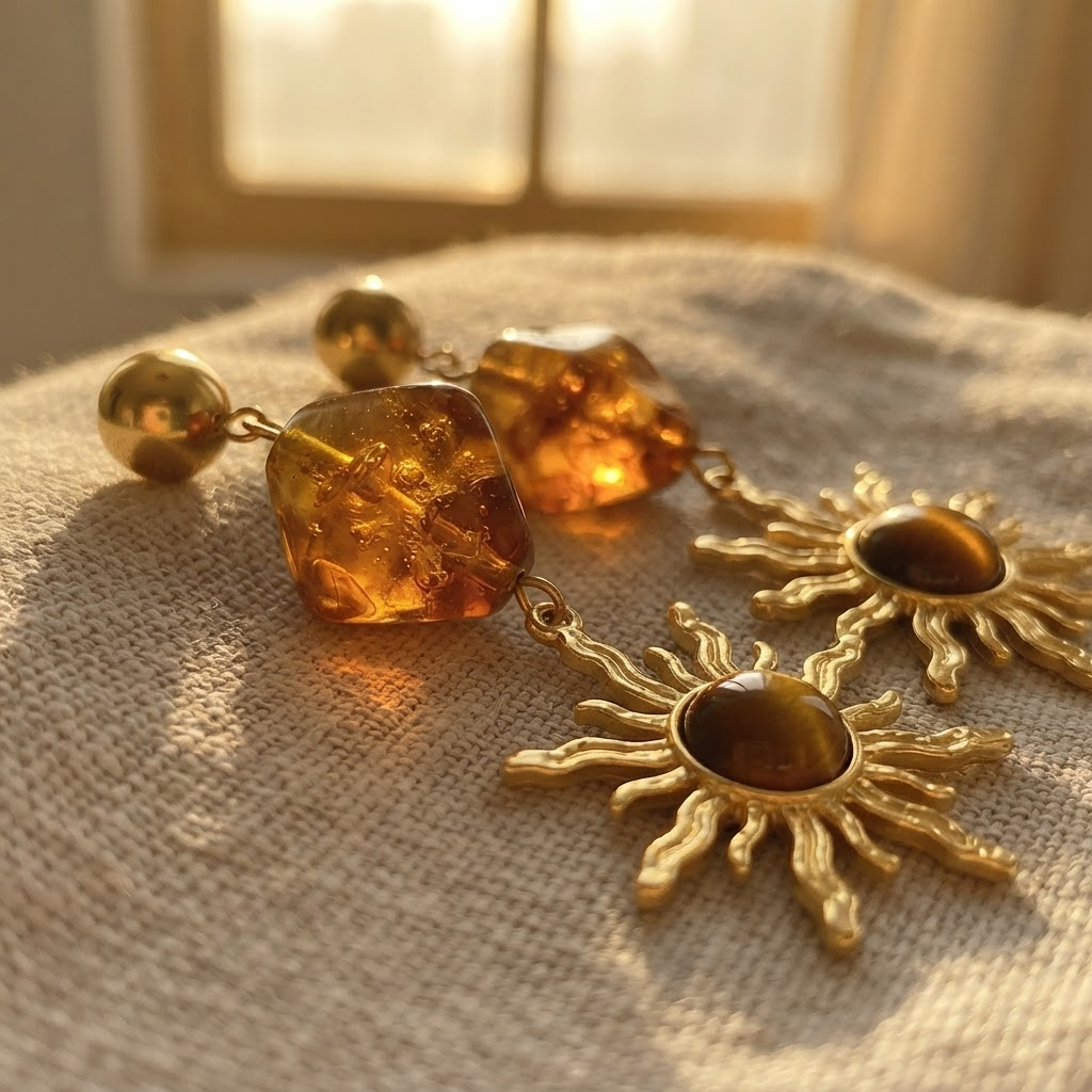 Margaret's Amber™ Ruth Sun Amber Earrings