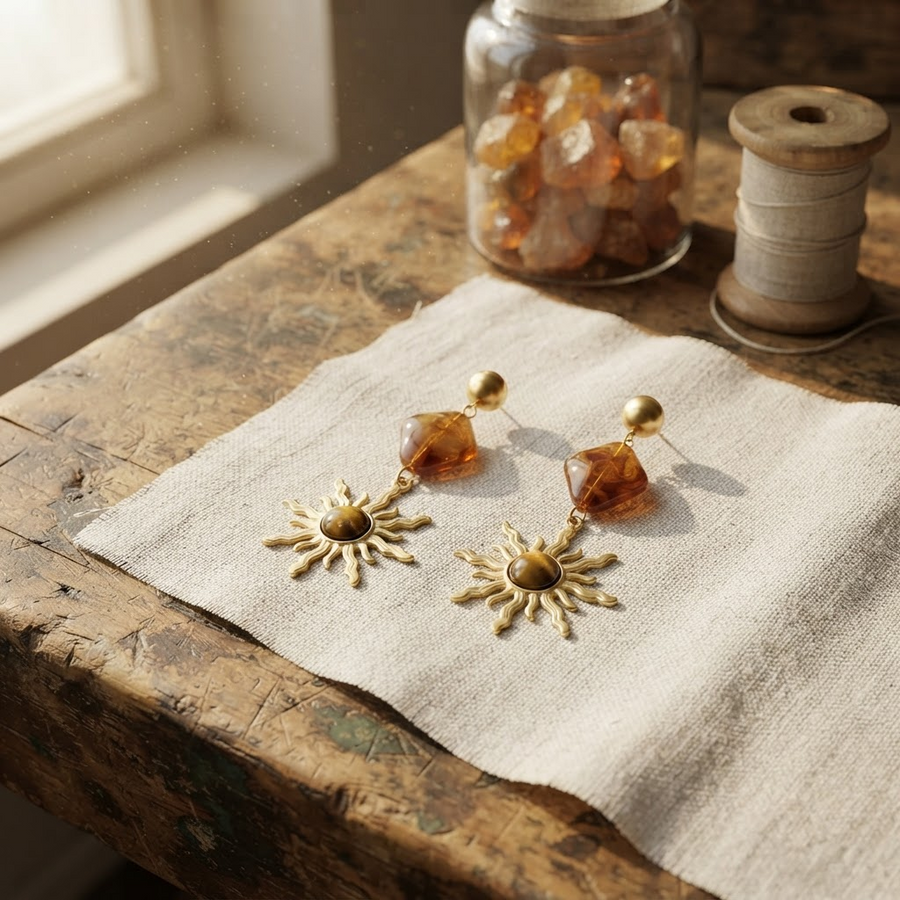 Margaret's Amber™ Ruth Sun Amber Earrings