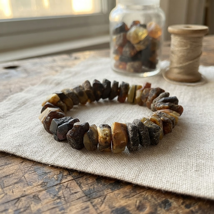 Margaret's Amber™ Umber Midnight Raw Amber Bracelet