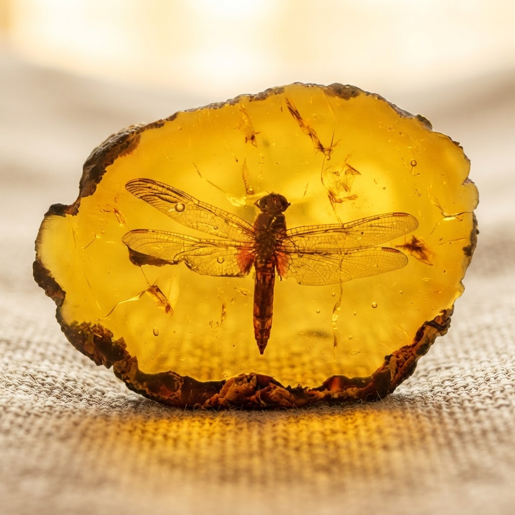 Margaret's Amber™ Tansy Inclusion Amber Keepsake